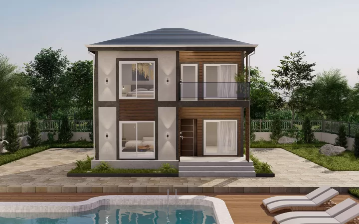 104 m² Çift Kat Prefabrik PD-2104