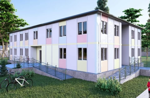 Okul ve Eğitim Binaları Prefabrik Okul ve Eğitim Binası 463m2