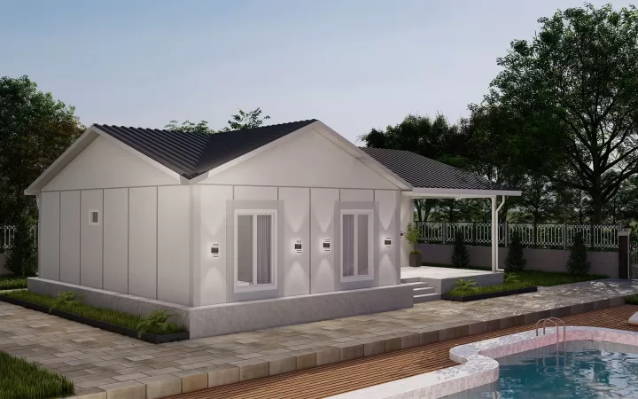 92 m² Tek Kat Prefabrik PS-1092