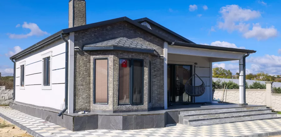 91 m² Tek Kat Çelik Ev - Doğal Dokularla Modern Yaşam 3