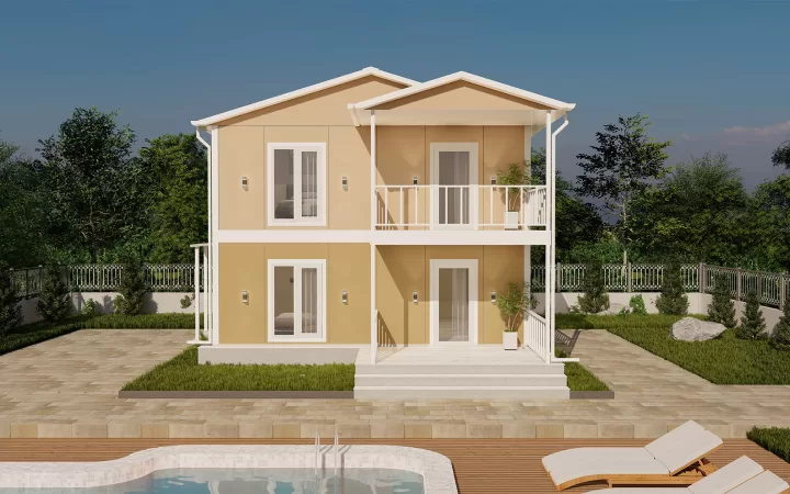 114 m² Çift Kat Prefabrik PD-2114
